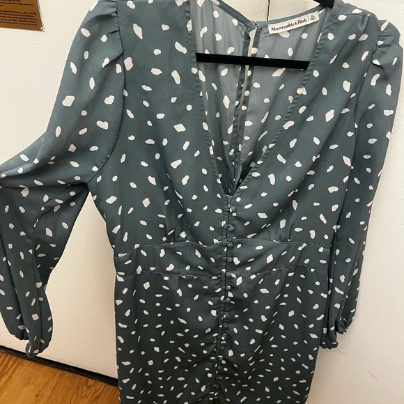 abercrombie & fit, v neck dress, perfect for work, XL, teal - Picture 3 of 3